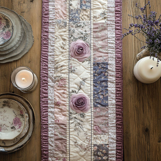 Floral Patchwork CW0506020CL Quilted Table Runner