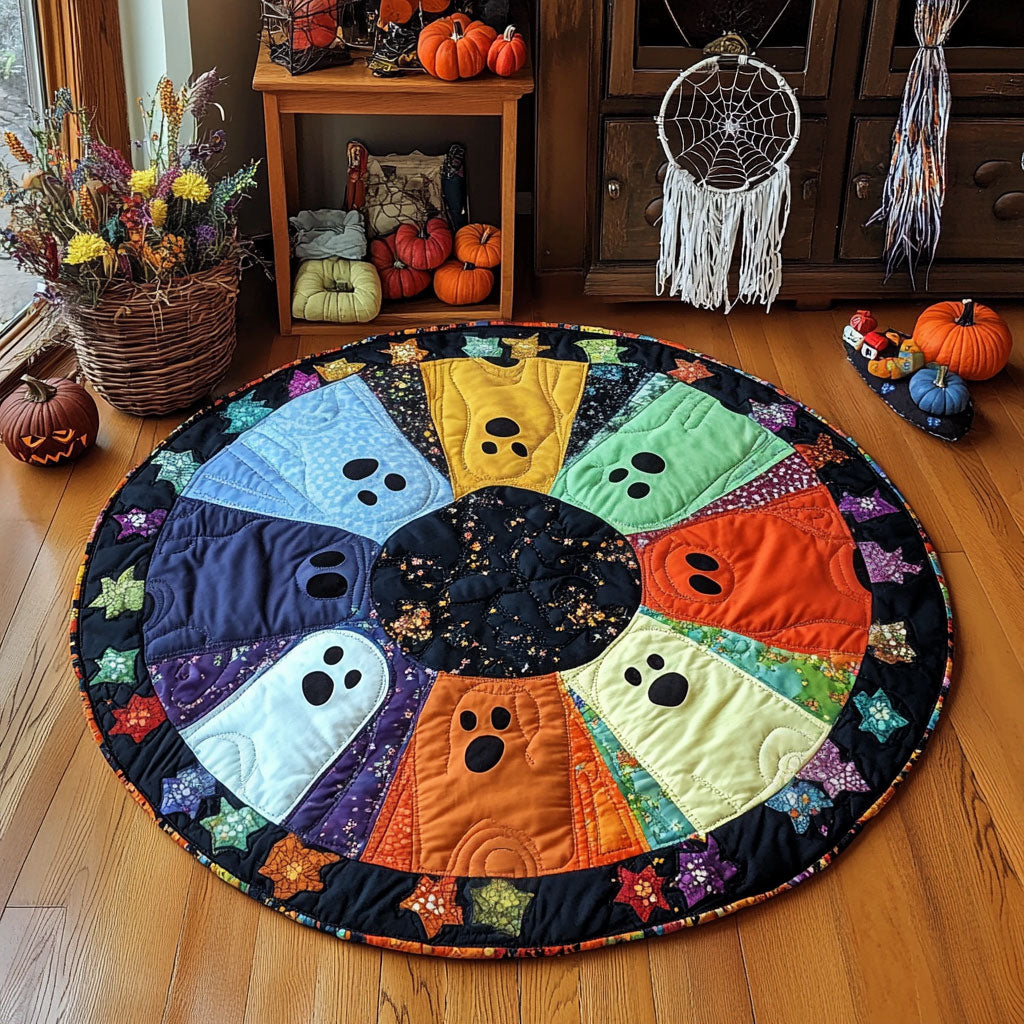 Echoes In Color WJ0708131CL Quilted Round Mat