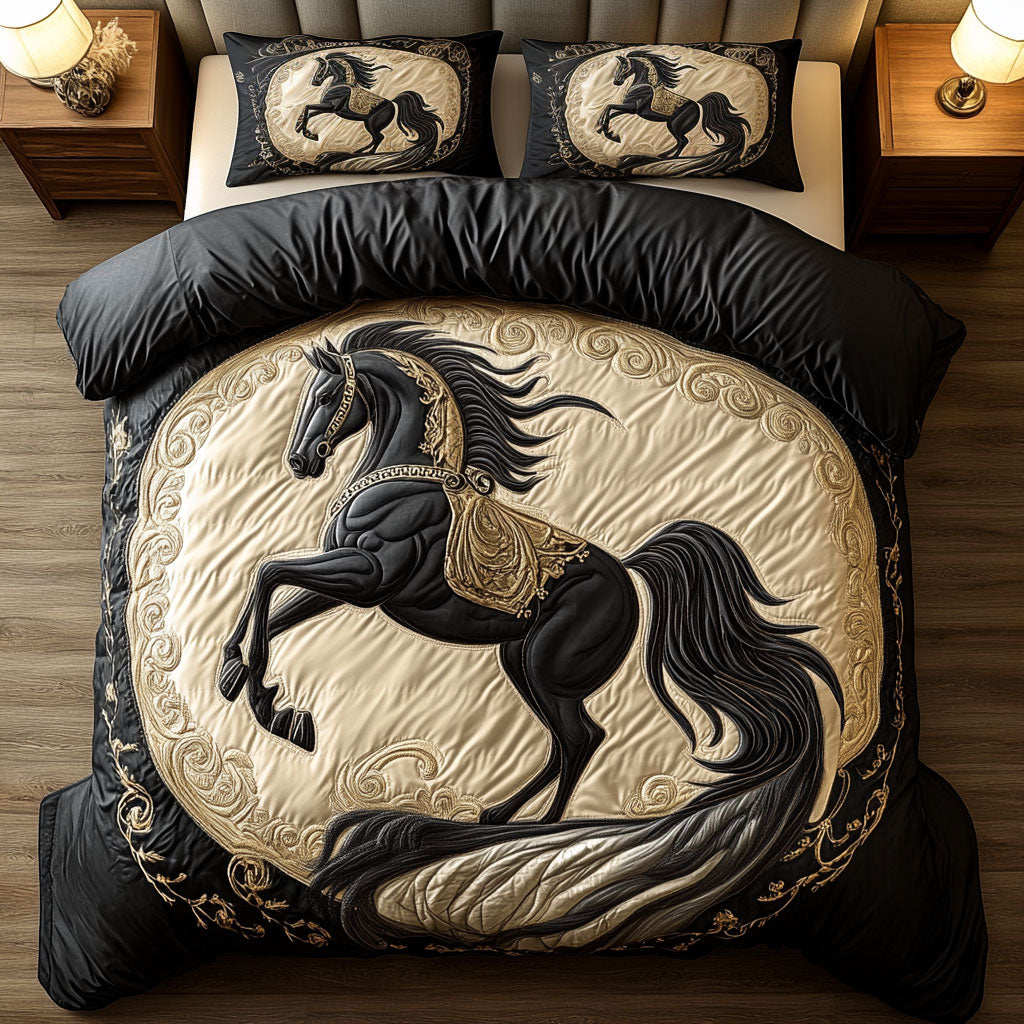 Midnight Majesty Horse DH3009023CL Duvet Cover Set