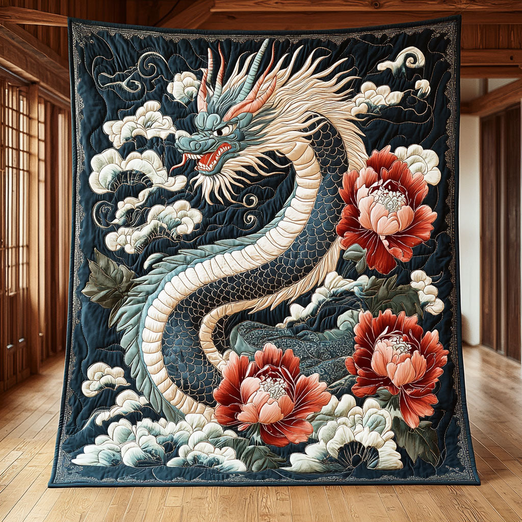 Dragon Crimson Bloom CW0909058CL Quilt