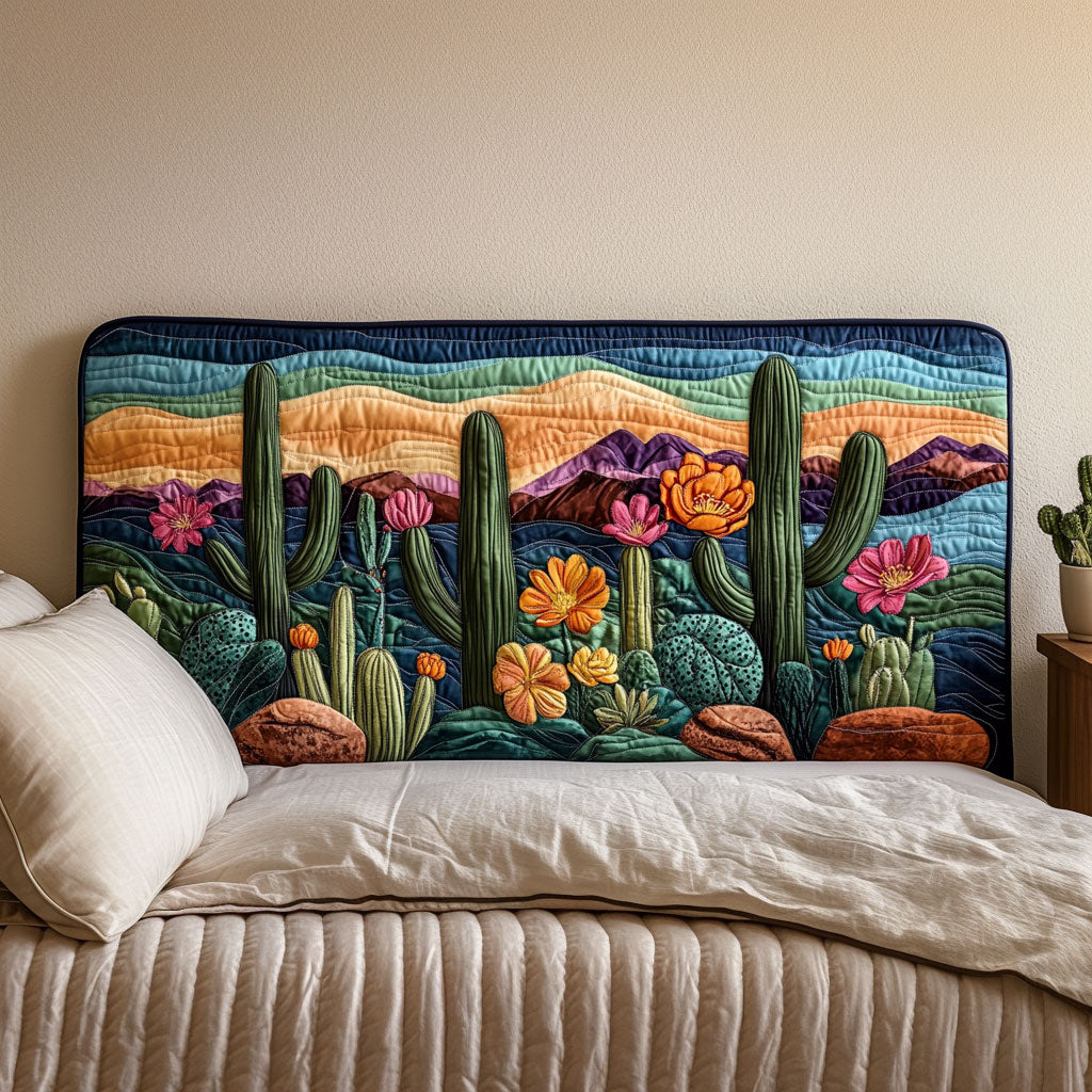 Cactus Garden at Sunset KL0201032CL Quilted Headboard Slipcover