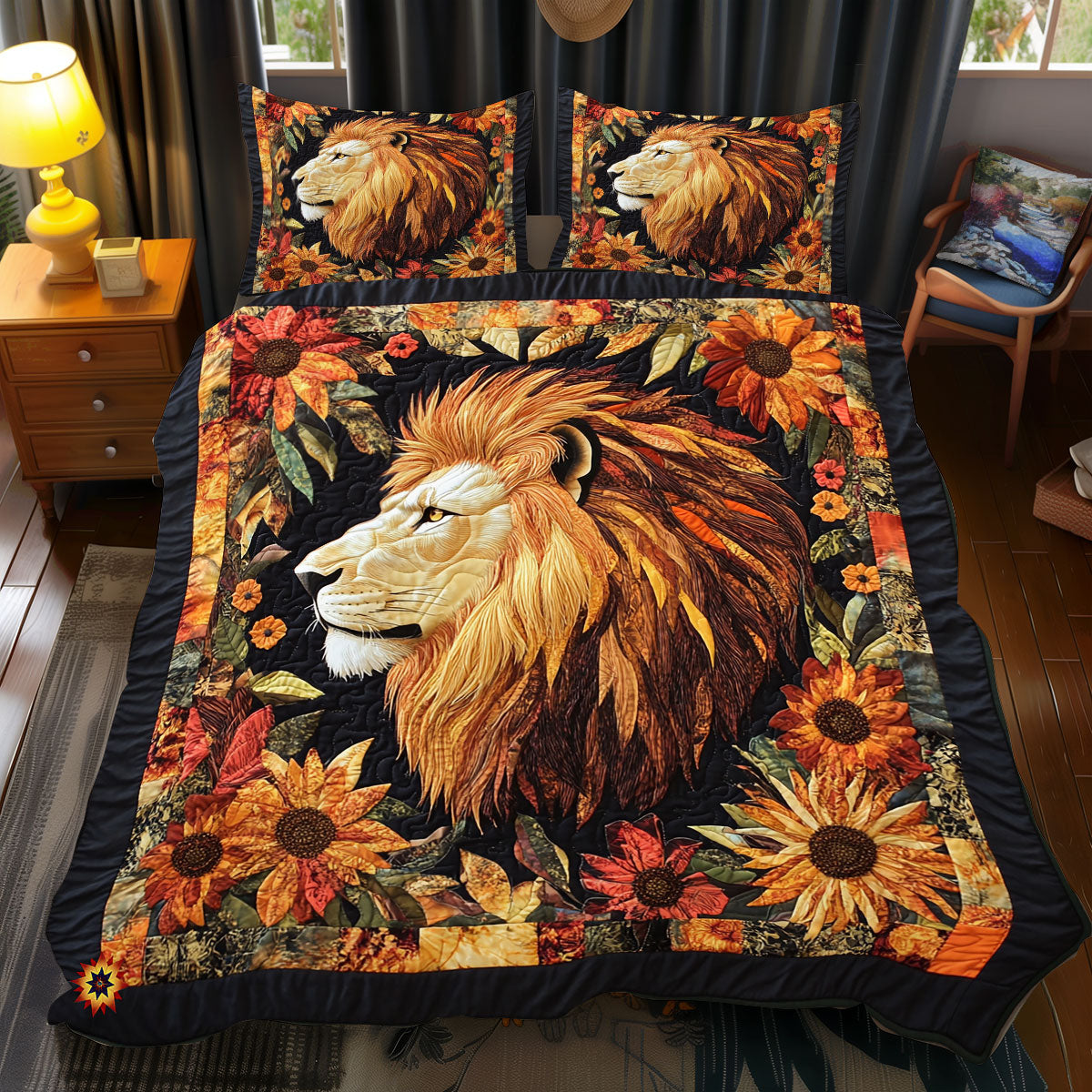Floral Lion WX2612094CL Duvet Cover Set