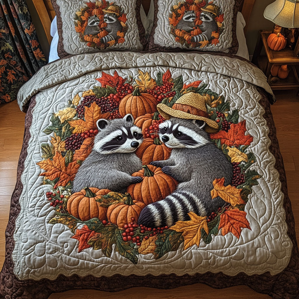 Harvest Time Raccoon WY2608031CL Duvet Cover Set