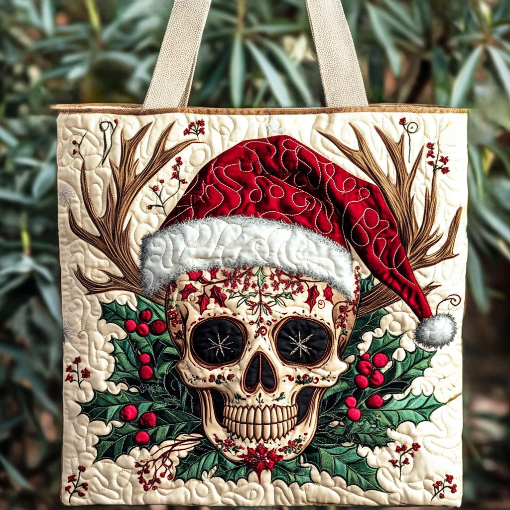 Skull Noel Spirit WN0310073CL Quilted Tote Bag