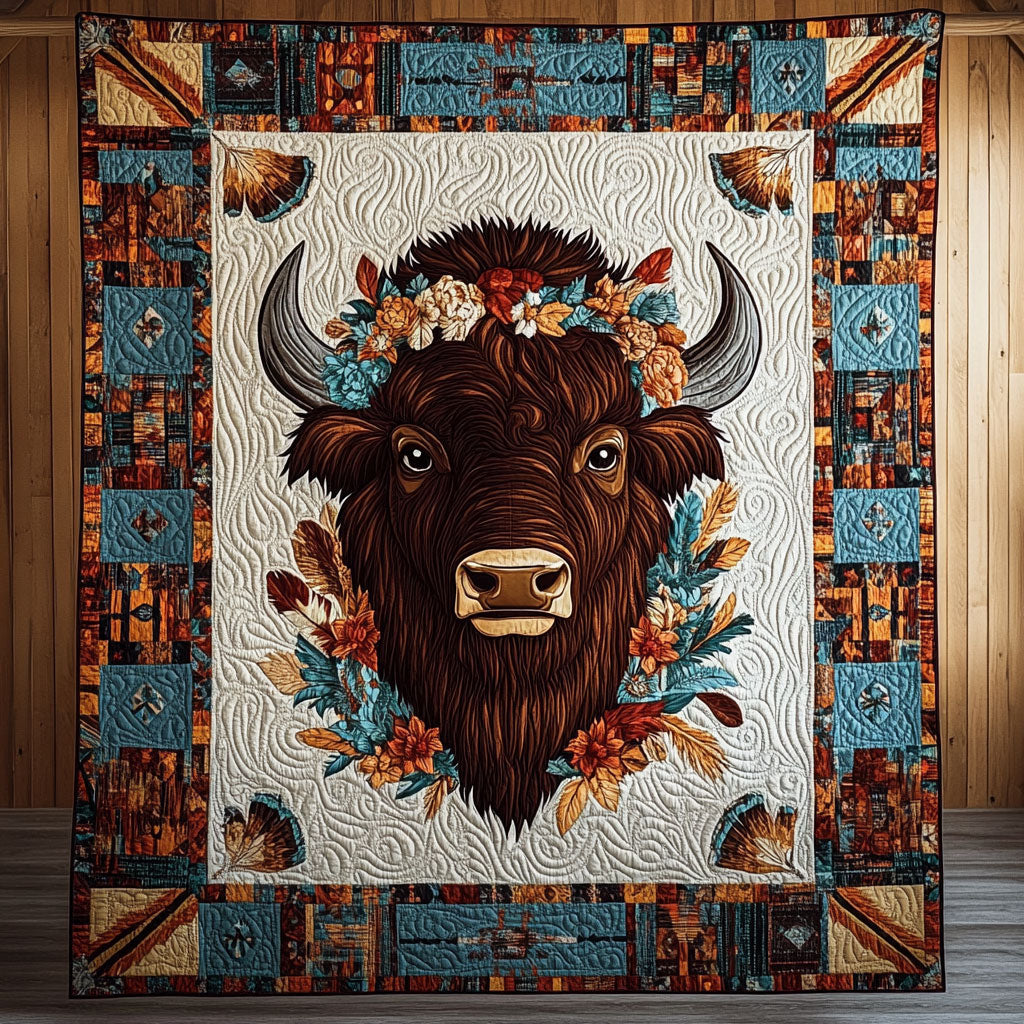 Tribal Bison DH1209004CL Quilt