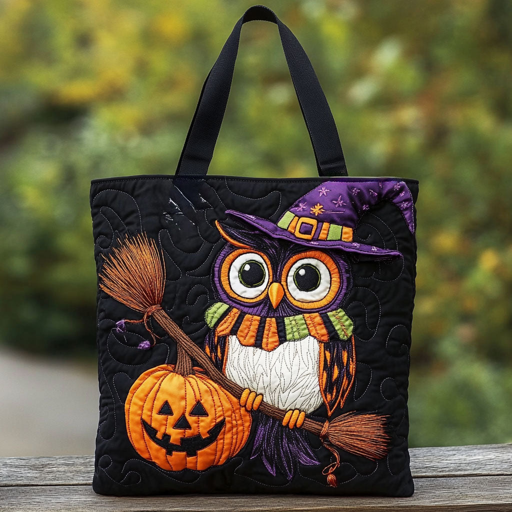 Mystic Pumpkin Owl WN0310033CL Quilted Tote Bag