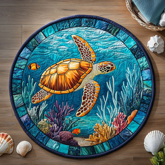 Turtle Sea WX2105044CL Quilted Round Mat