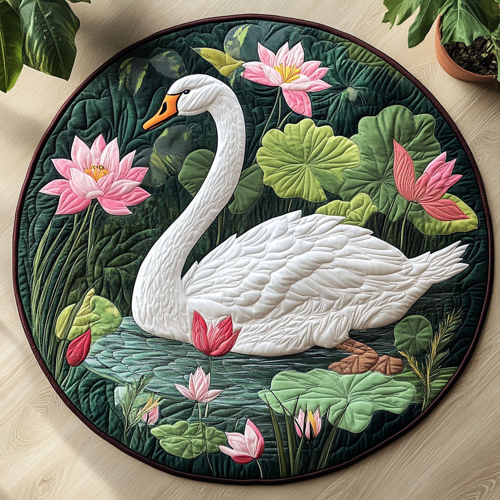 Swan Lake CW1406036CL Quilted Round Mat