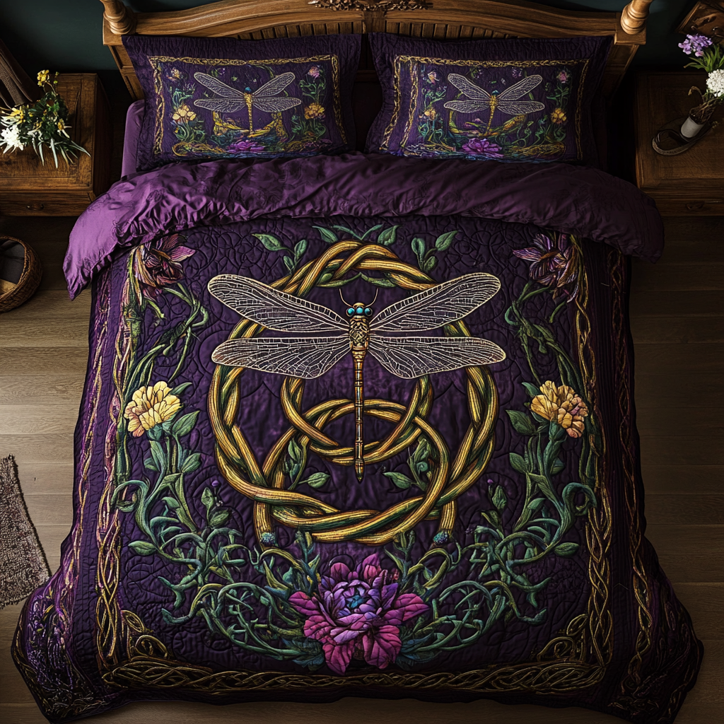 Celtic Knot And Dragonfly XR2402005CL Duvet Cover Set