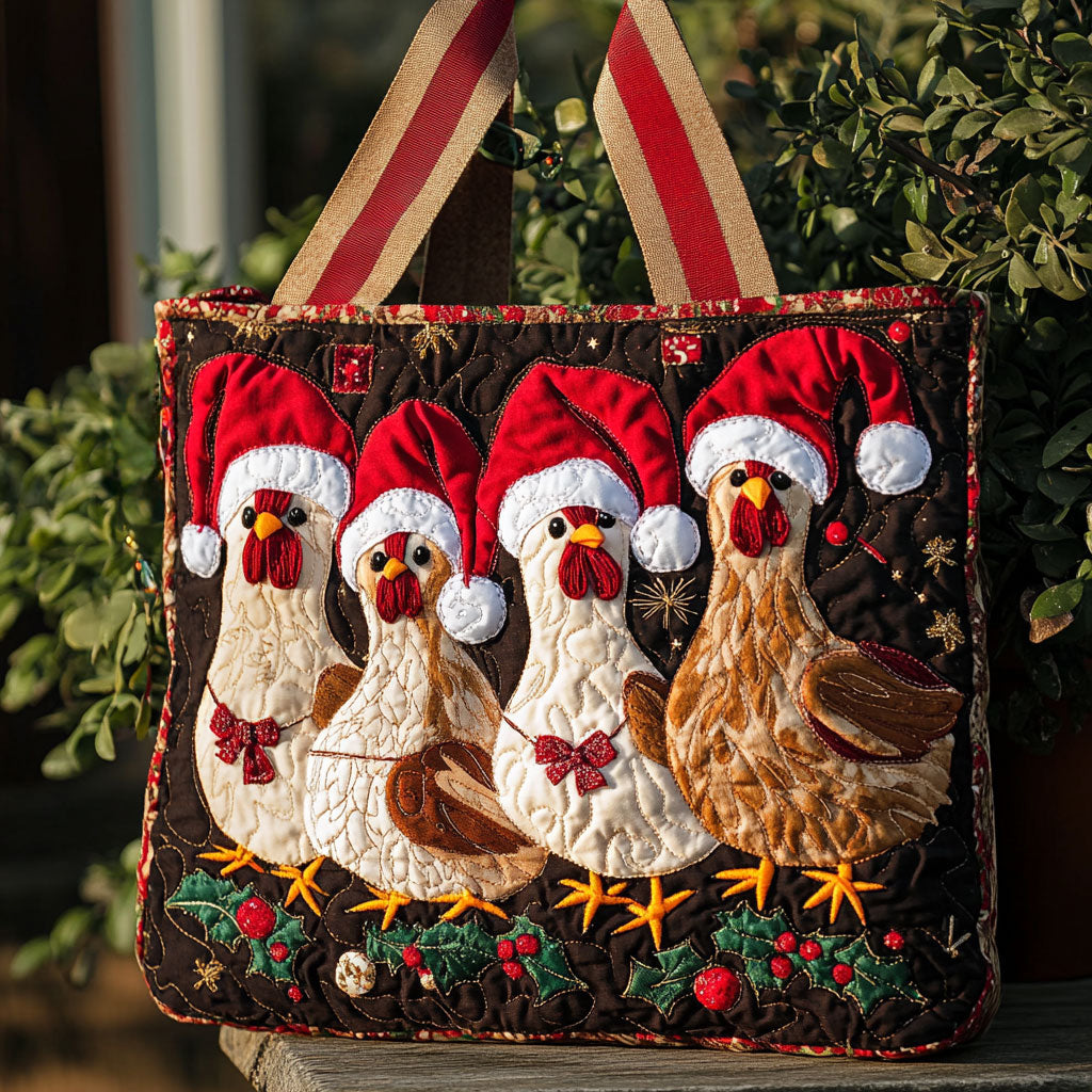 Winter Chicken WN0810050CL Quilted Tote Bag