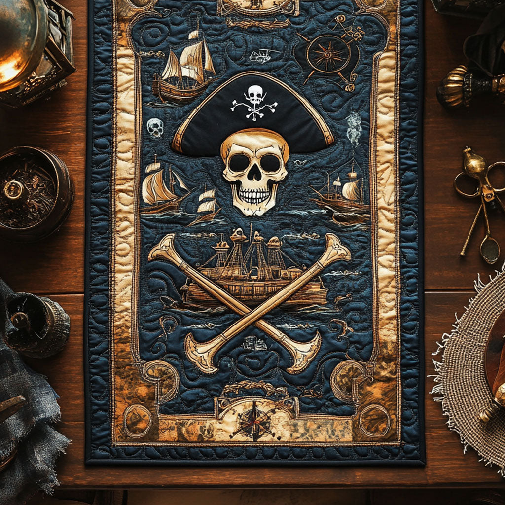 Blackwater Skull Raid WN1207001CL Quilted Table Runner