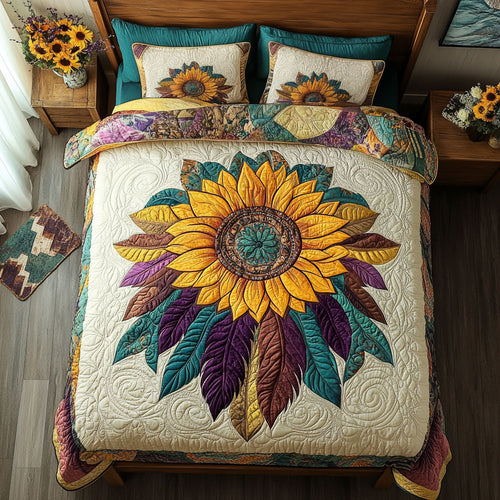 Feather And Sunflower WY2202025CL Duvet Cover Set