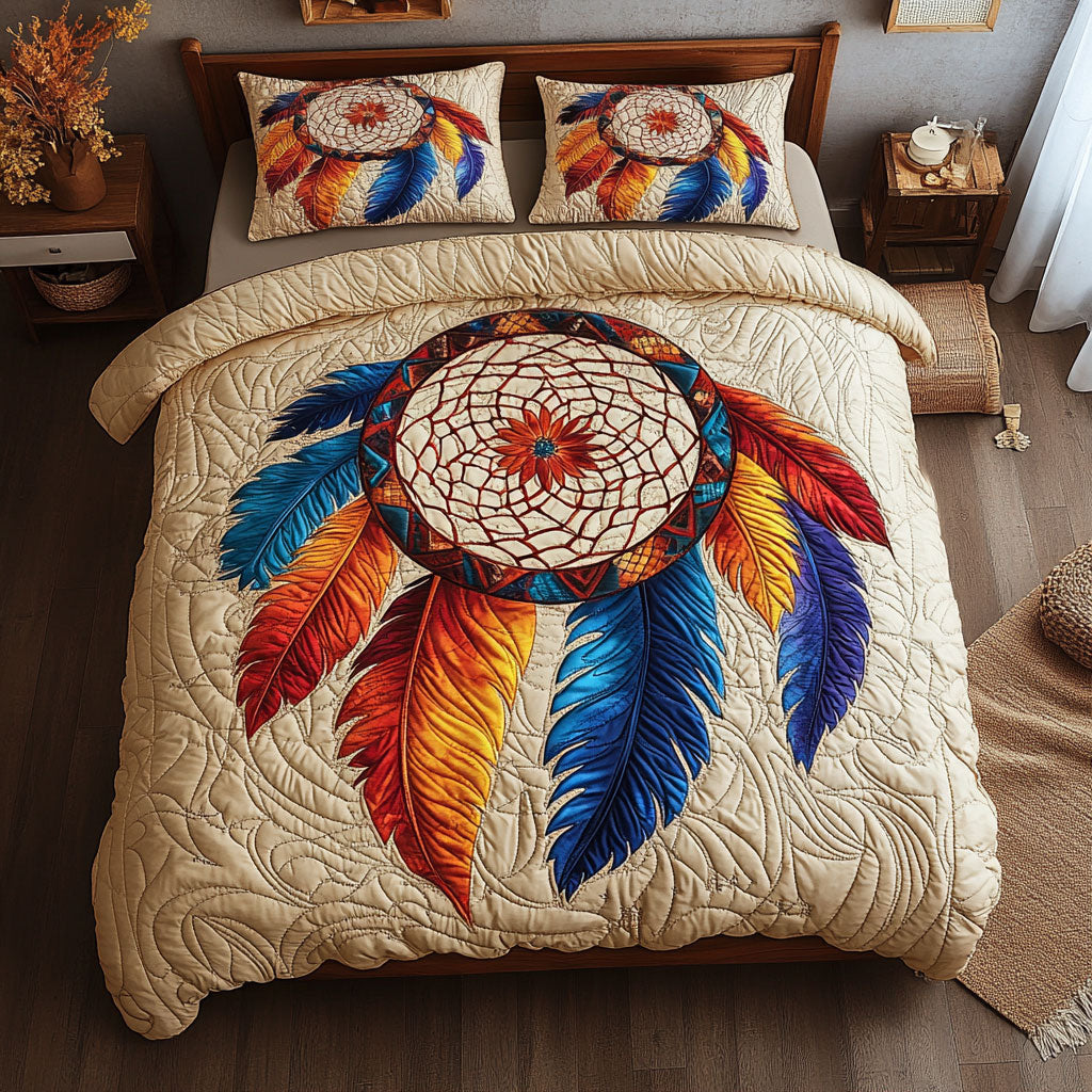 Colorful Feather Dreamcatcher WY2602003CL Duvet Cover Set