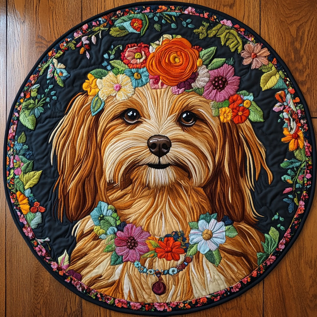 Daisy Dog WN1707011CL Quilted Round Mat