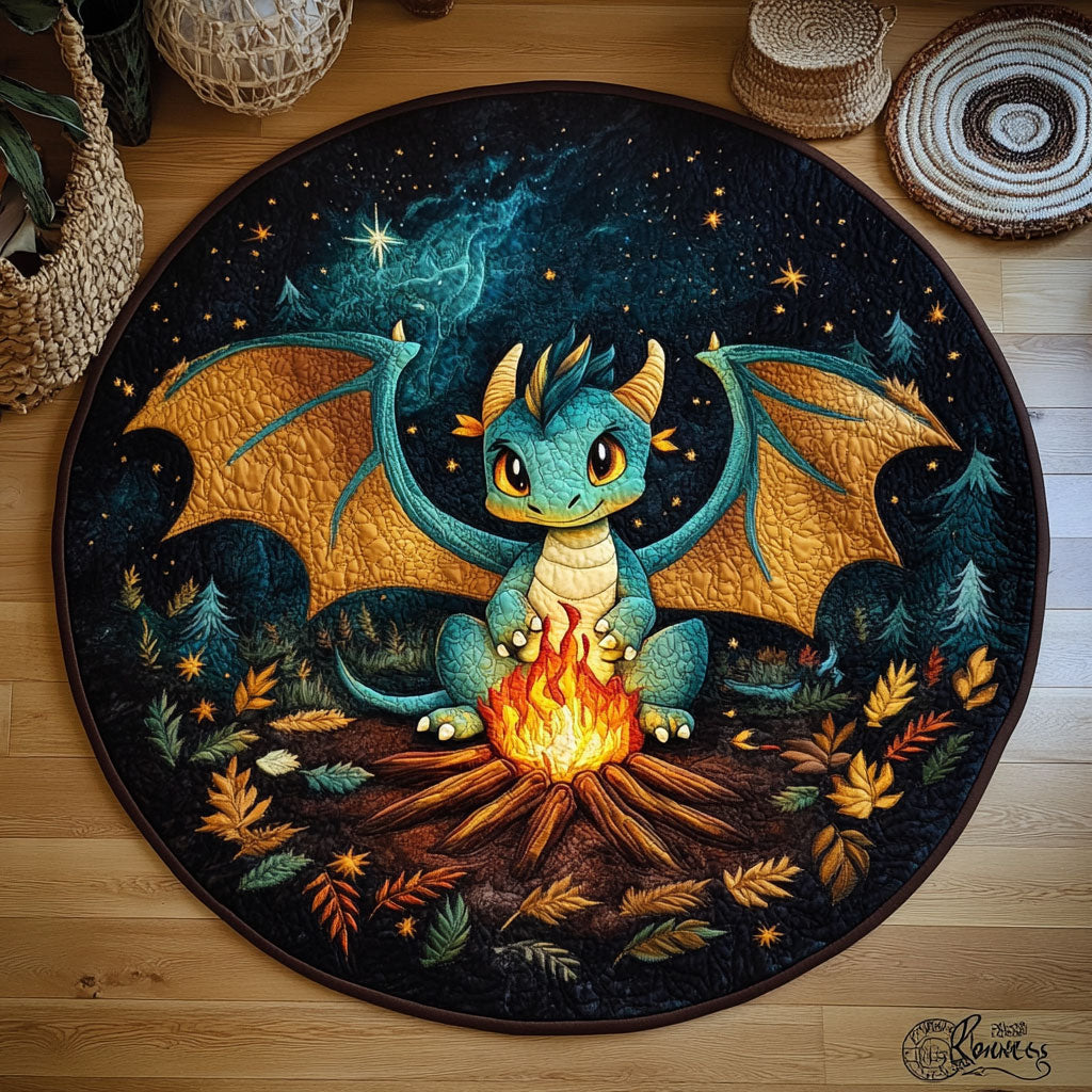 Dragon Fire WY2105045CL Quilted Round Mat