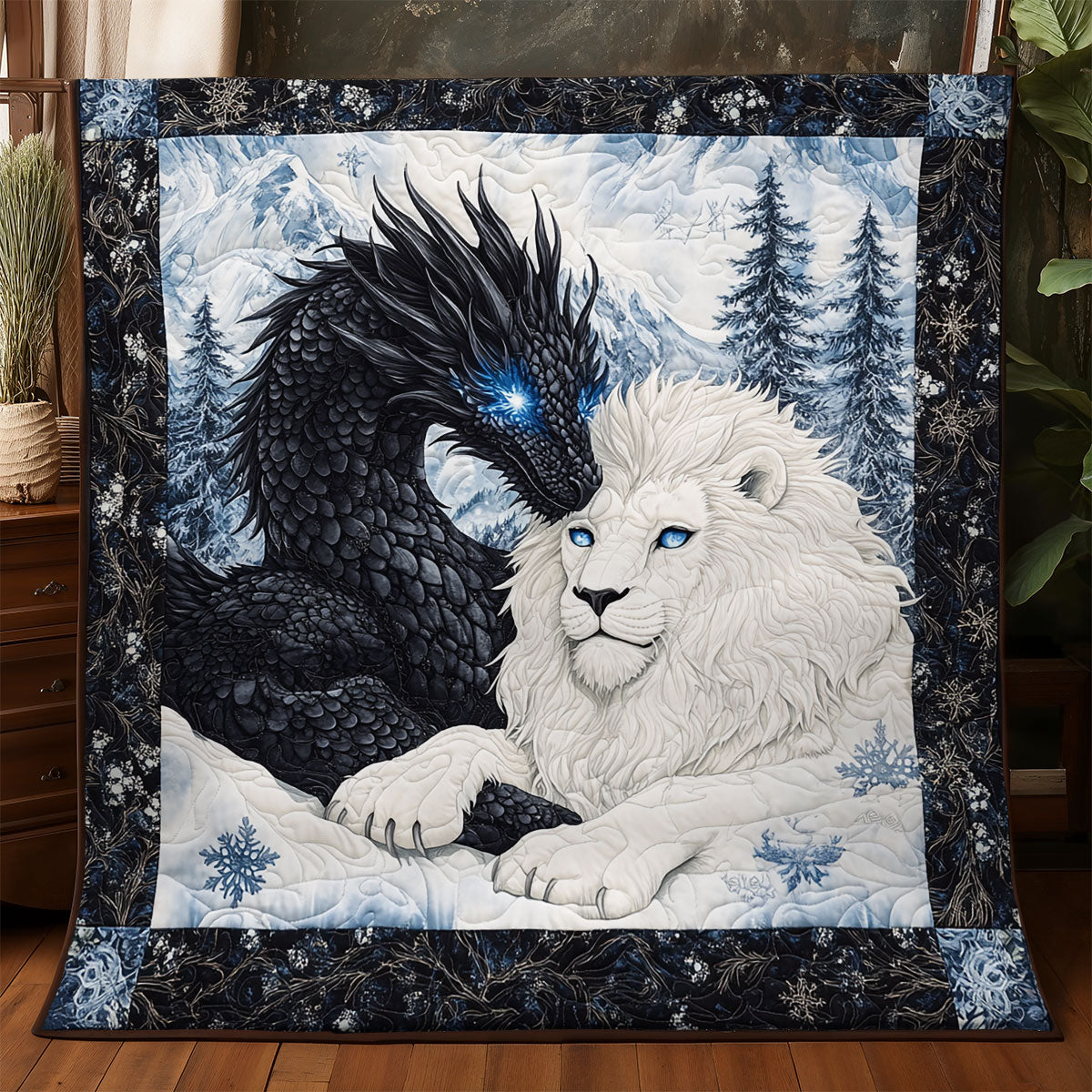 Black Dragon And White Lion WX0805003CL Quilt