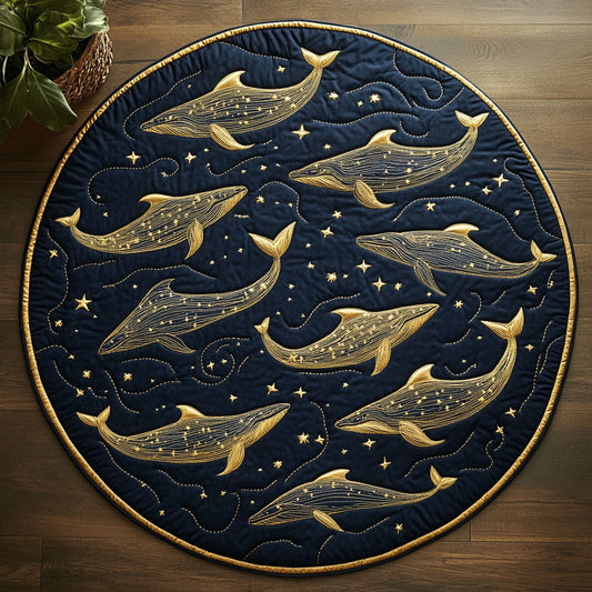 Mystic Whale CW1106034CL Quilted Round Mat