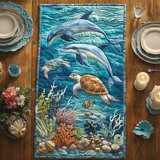 Marine Life CW0906036CL Quilted Table Runner