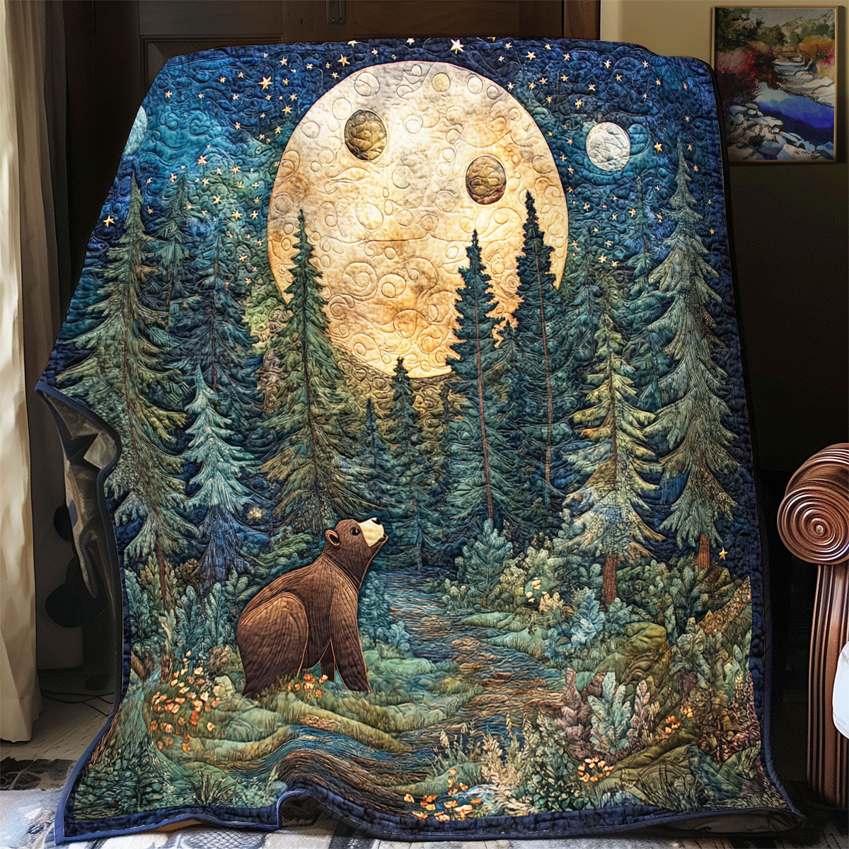 Bear In Forest WX2201002CL Quilt