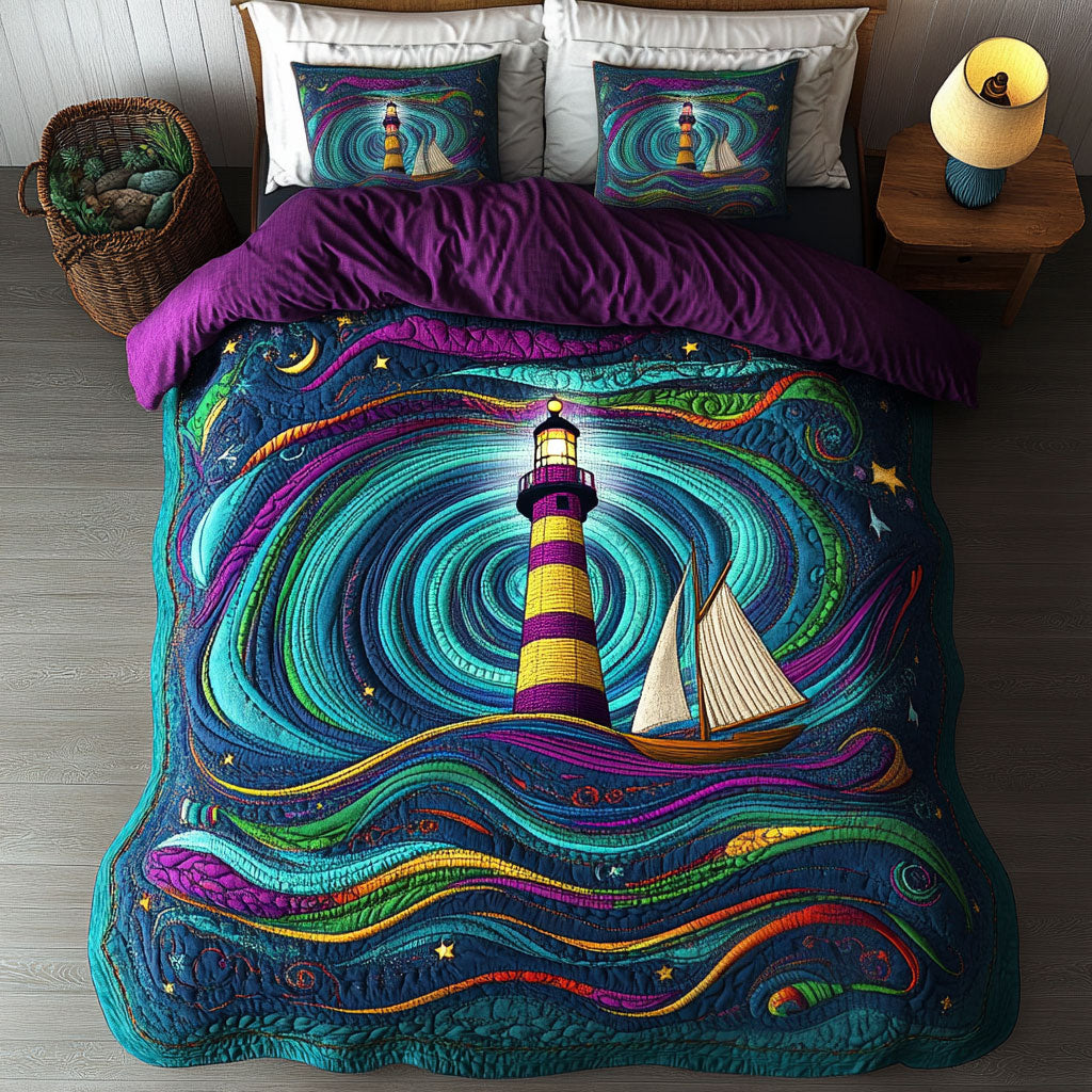 Majestic Lighthouse Sailboat DH0410012CL Duvet Cover Set