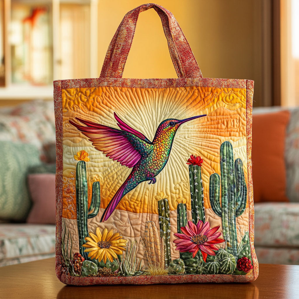 Sunburst Hummingbird LT2011015CL Quilted Tote Bag