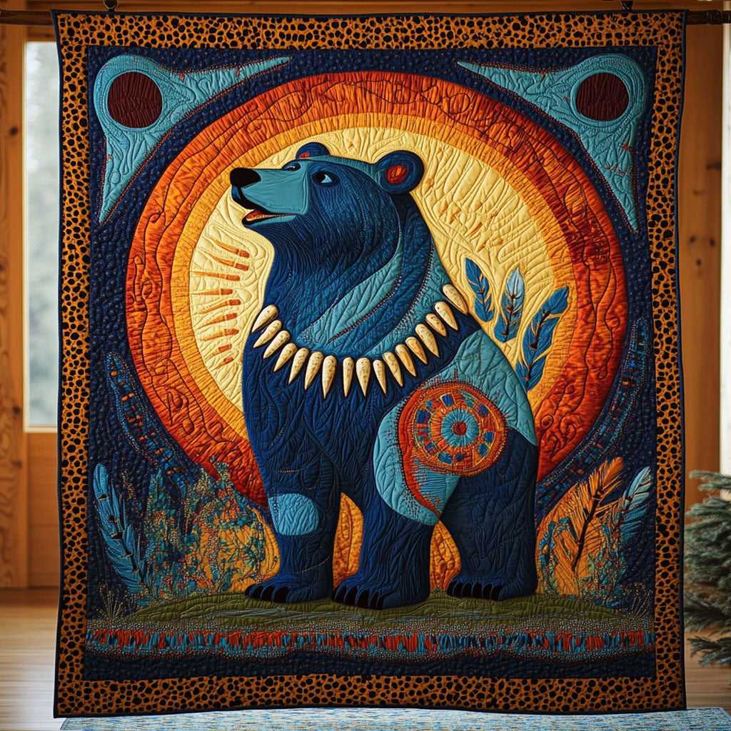 Vibrant Tribal Bear WY1308022CL Quilt