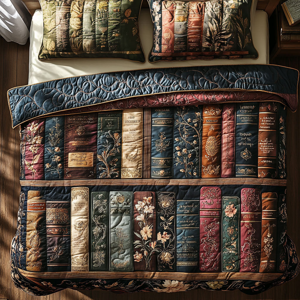 Books And Blooms WY2608010CL Duvet Cover Set