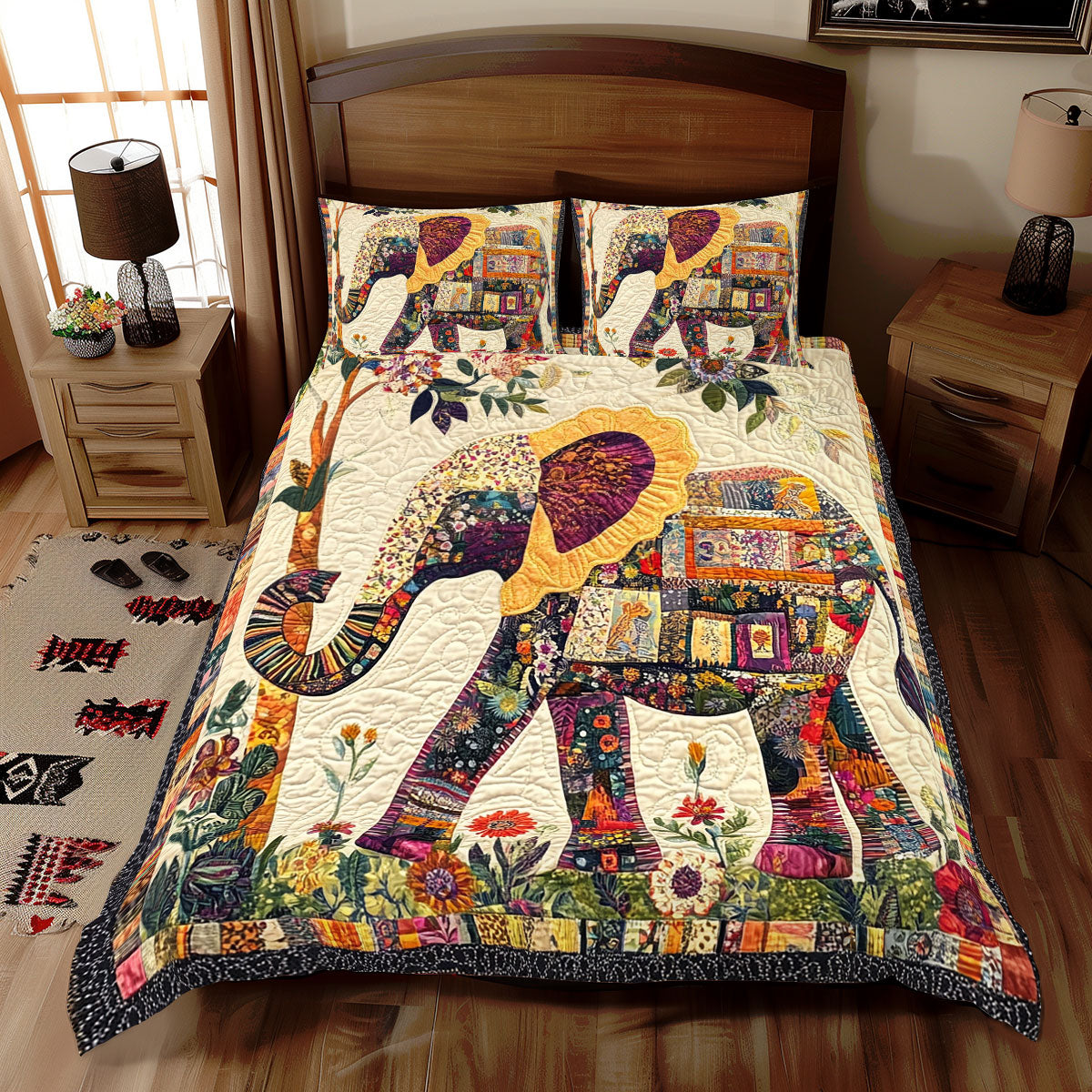 Elephant Patchwork WX1212070CL Duvet Cover Set