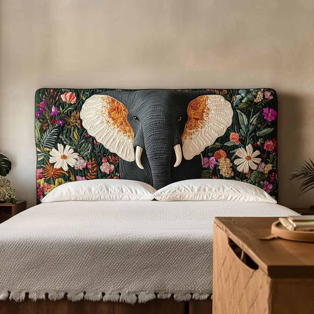 Blooming Elephant QA3012016CL Quilted Headboard Slipcover