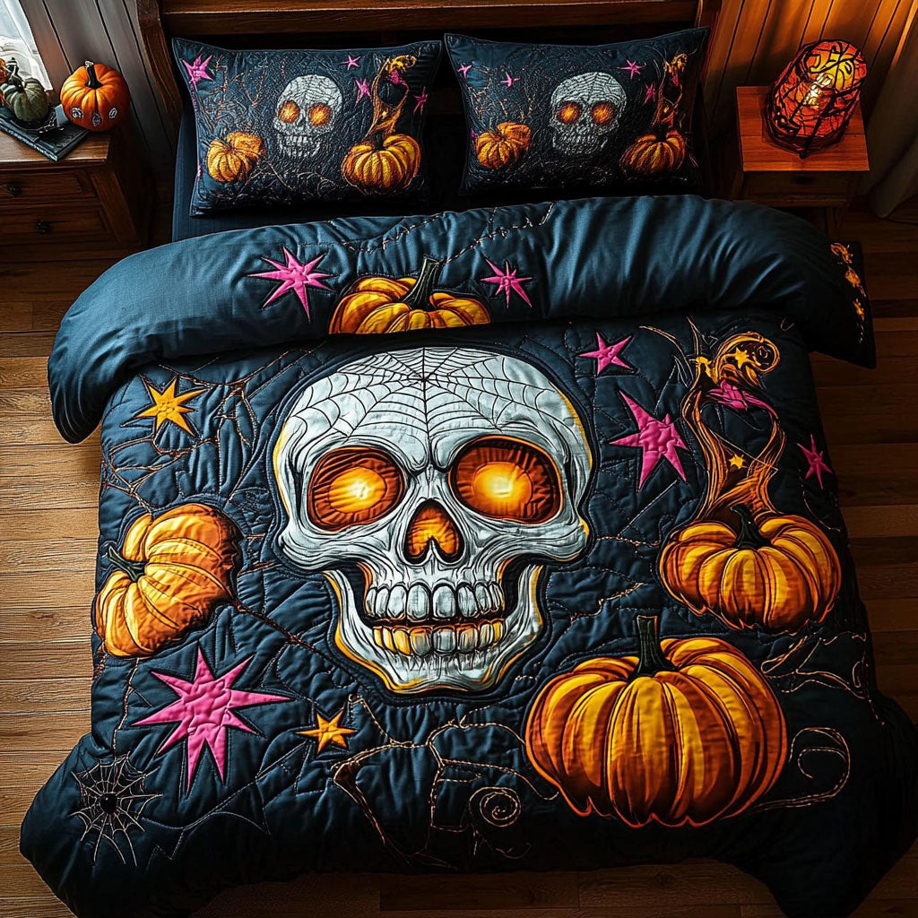 Skull And Pumpkins WY0707062CL Duvet Cover Set