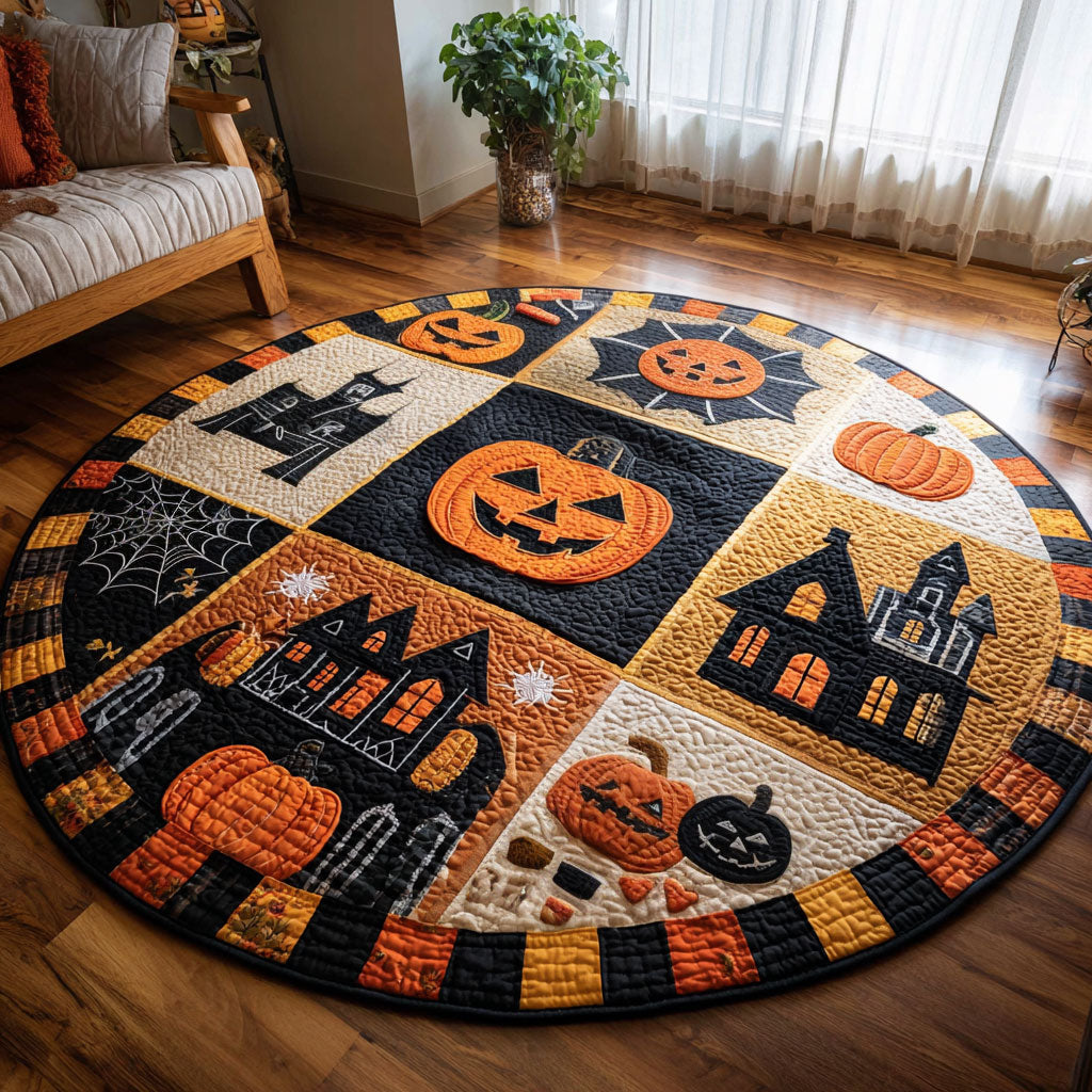 Pumpkin Patch Magic CW1208019CL Quilted Round Mat