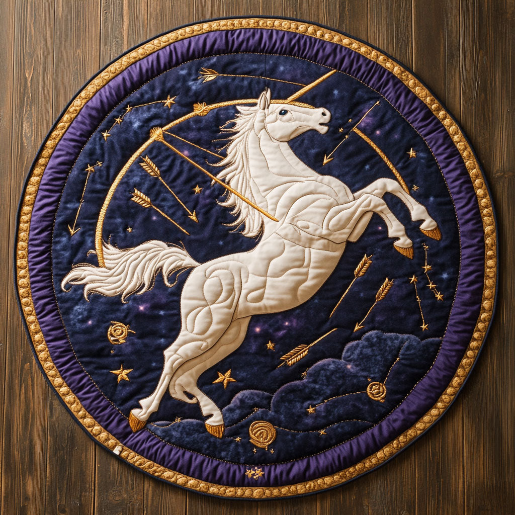 Charming Ride CP1707051CL Quilted Round Mat
