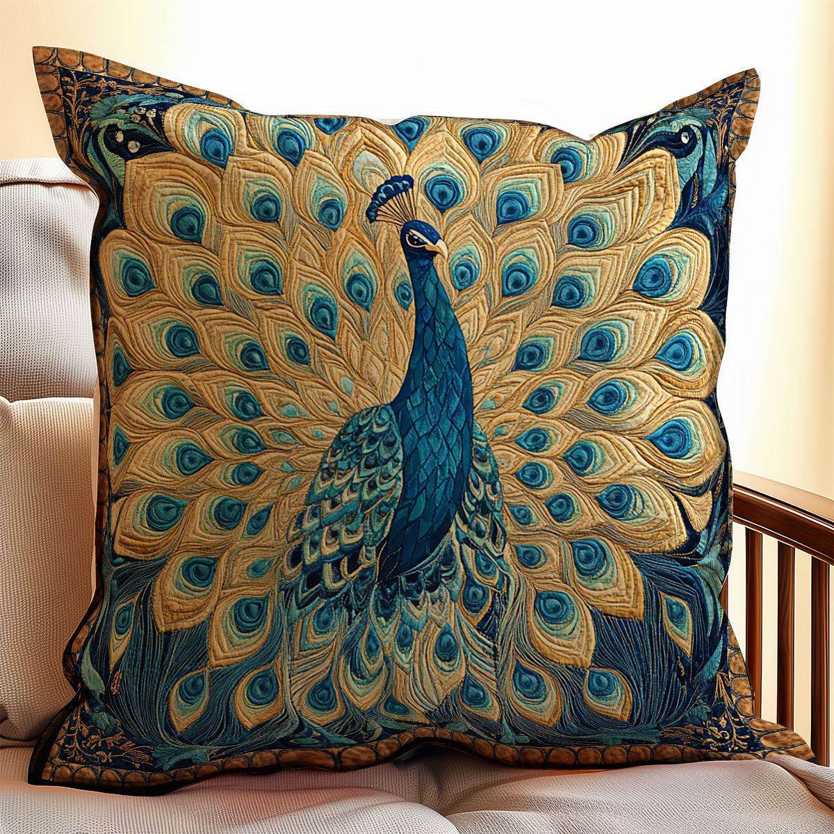 Pretty Peacock WX2312113CL Quilt Pillow Case
