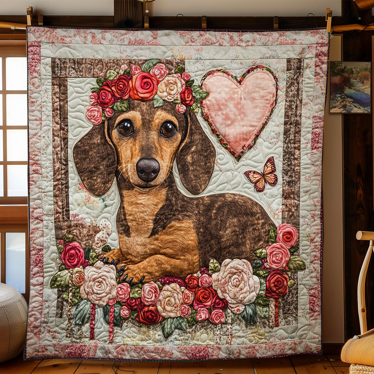 Dachshund Whispers WN0907044CL Quilt