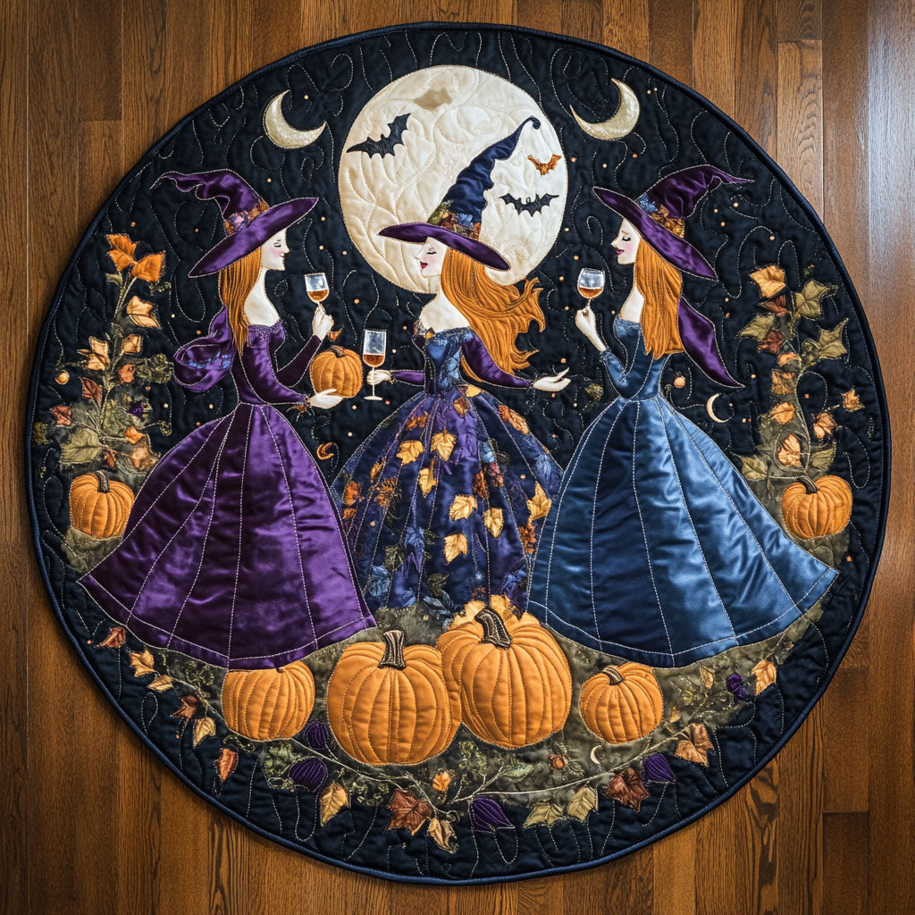 Enchanted Witch Circle WN15080021CL Quilted Round Mat