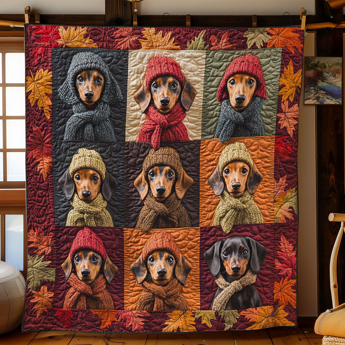 Cozy Dachshund WN2907026CL Quilt