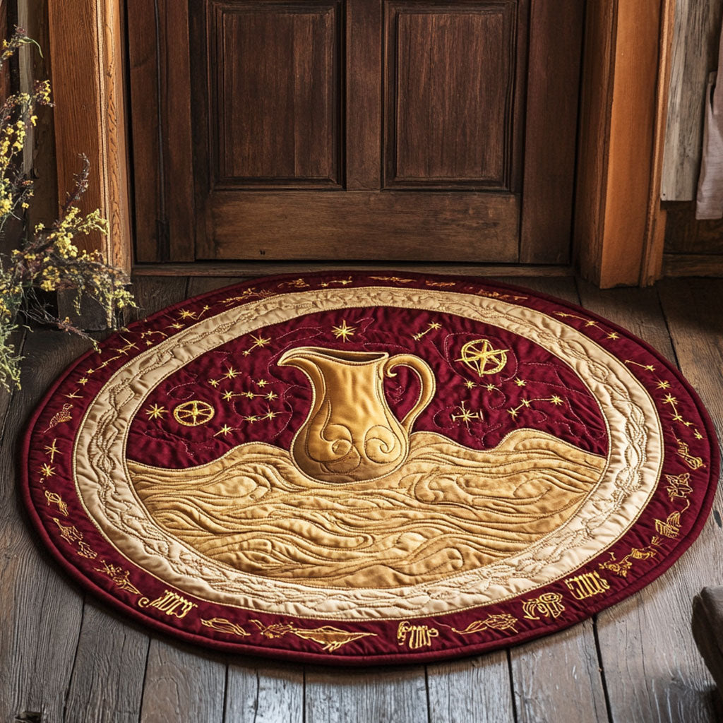 Ecliptic Waters CP1707048CL Quilted Round Mat