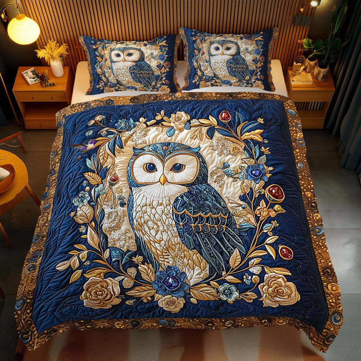 Royal Midnight Owl WY2712136CL Duvet Cover Set