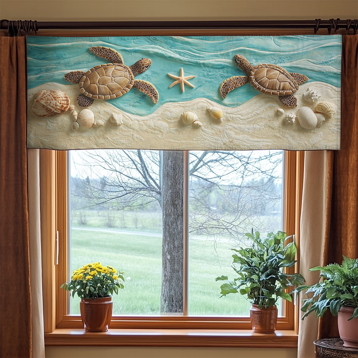 Couple Turtle WX2003089CL Quilted Valance