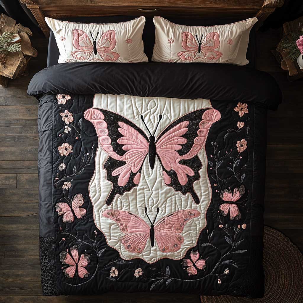 Pink Mornach Butterfly WP2201007CL Duvet Cover Set