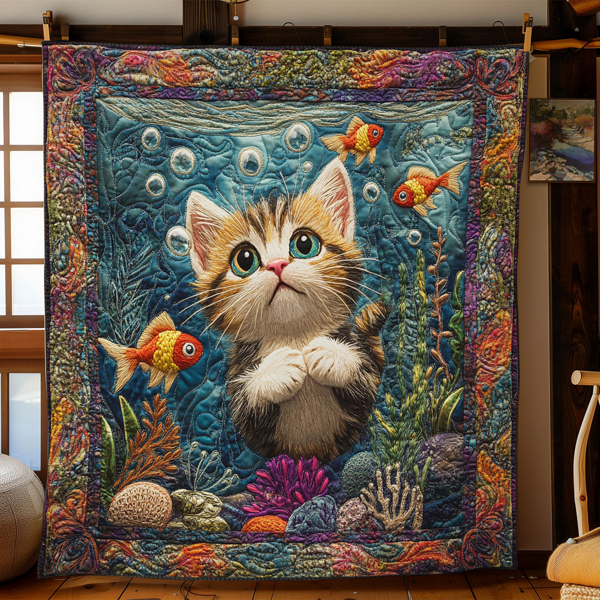 Cat Splash Garden WN1906008CL Quilt