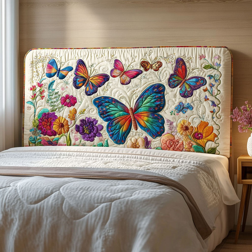 Butterfly Dream Garden CW2412005CL Quilted Headboard Slipcover