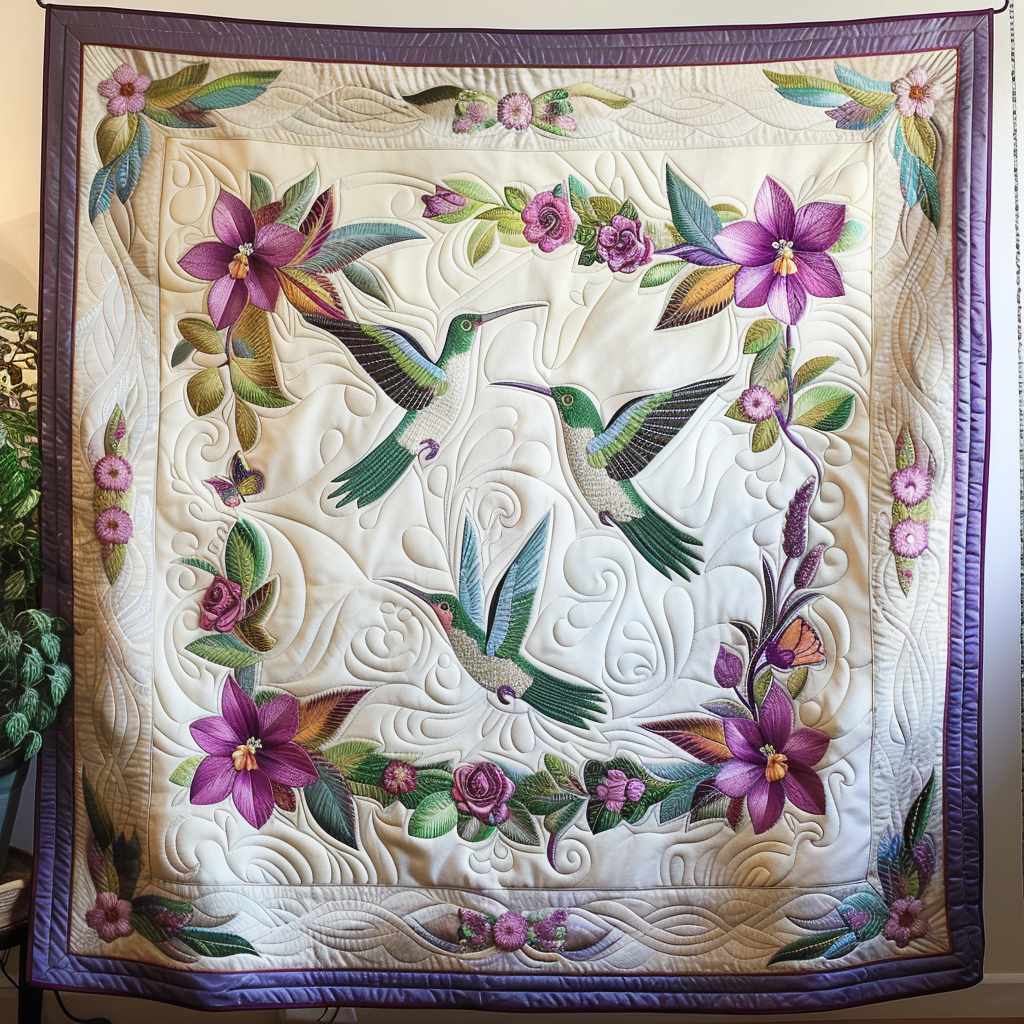 Majestic Hummingbirds YR0401051CL Quilt