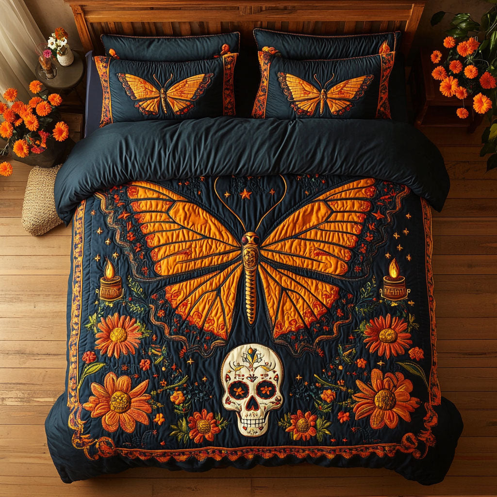 Spirit Butterfly Skull CW0910058CL Duvet Cover Set