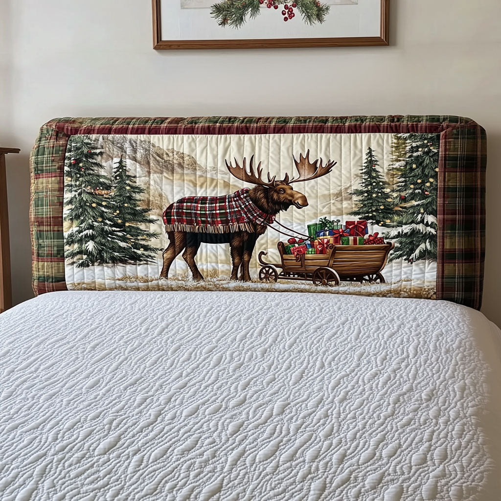 Woodland Moose WN3012055CL Quilted Headboard Slipcover