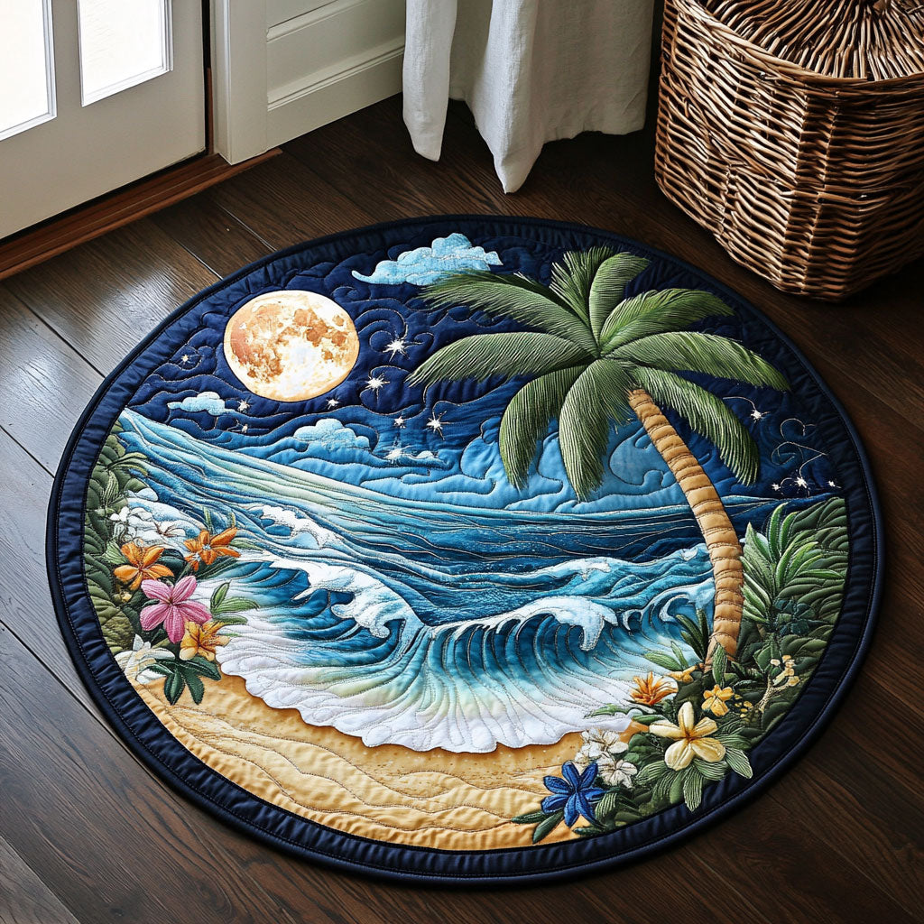 Wave Night WX2105048CL Quilted Round Mat