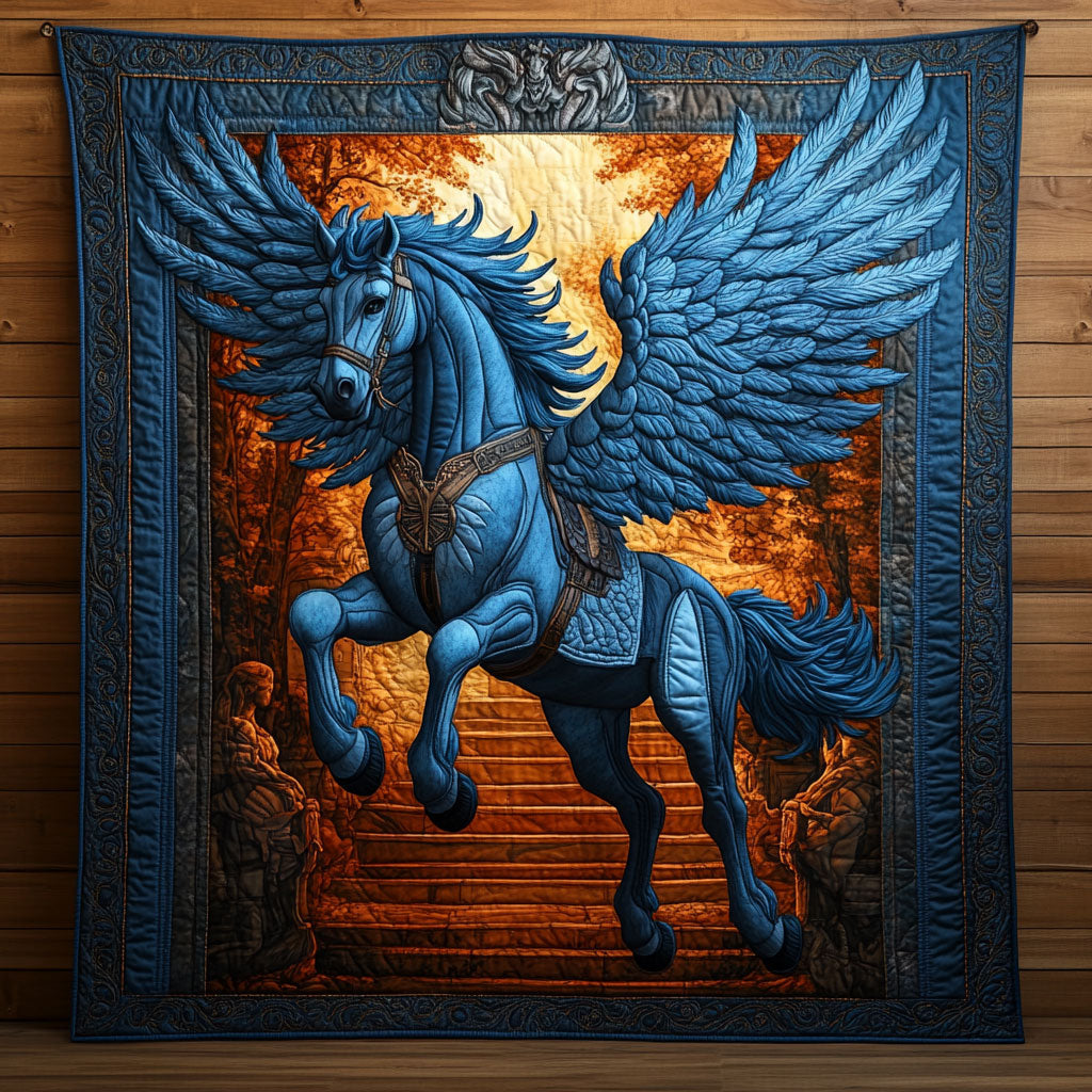 Majestic Blue Horse CP0505042CL Quilt