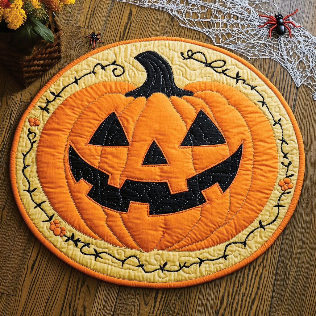 Autumn Mischief CP2107036CL Quilted Round Mat