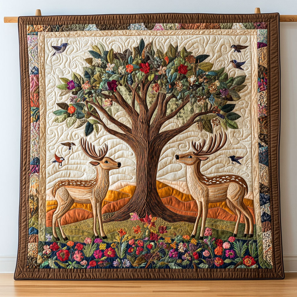 Paradise Deer WY1108014CL Quilt