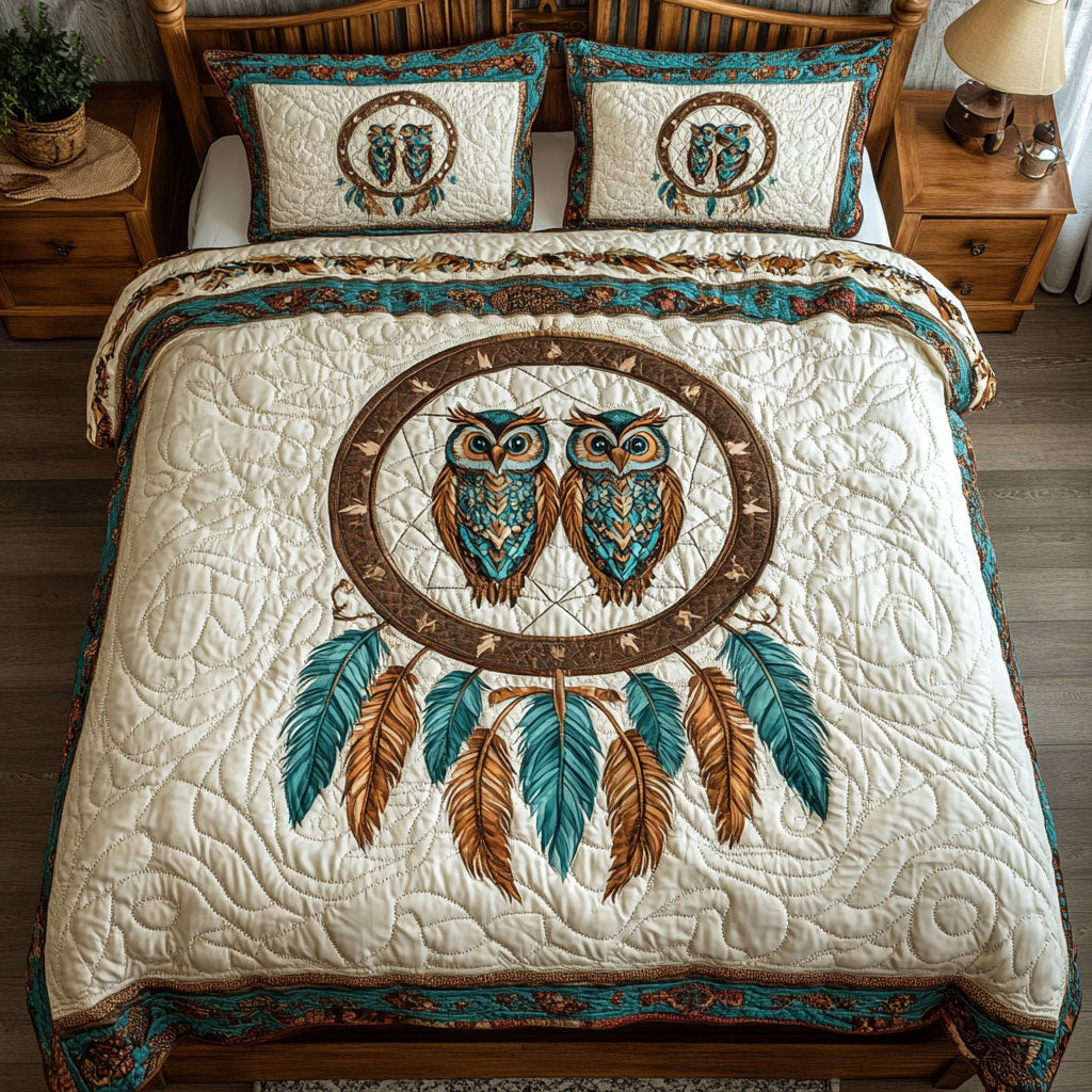 Dreamcatcher And Couple Owl WY0802034CL Duvet Cover Set